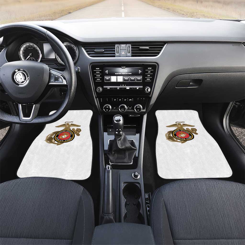 African American Heroes Car Mats Montford Point Marines - White - African Pride