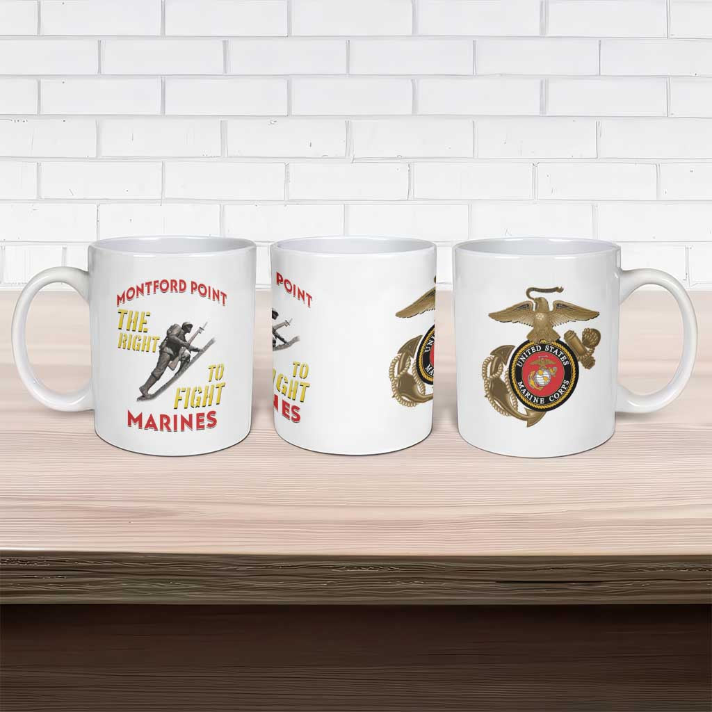 Montford Point Marines Ceramic Mug The Right To Fight - White