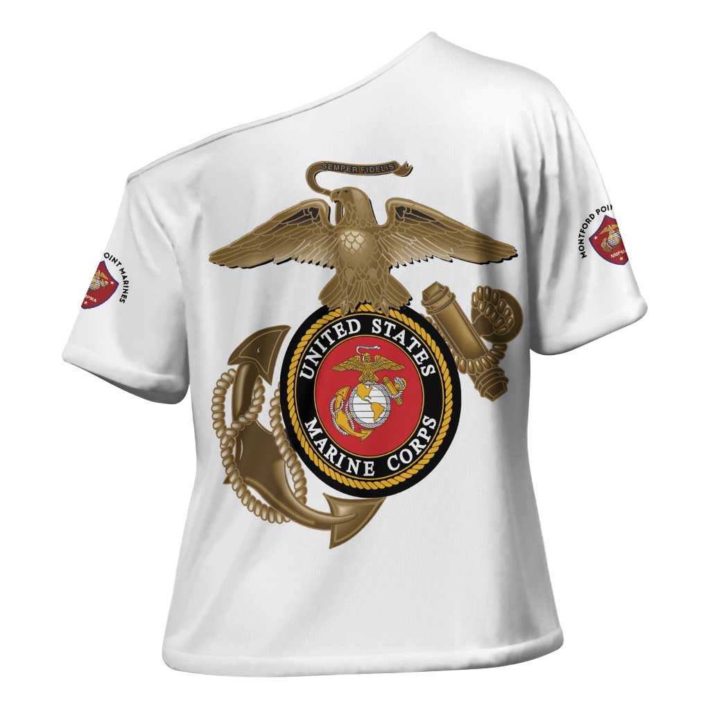 Montford Point Marines Cross Shoulder Shirt The Right To Fight - White