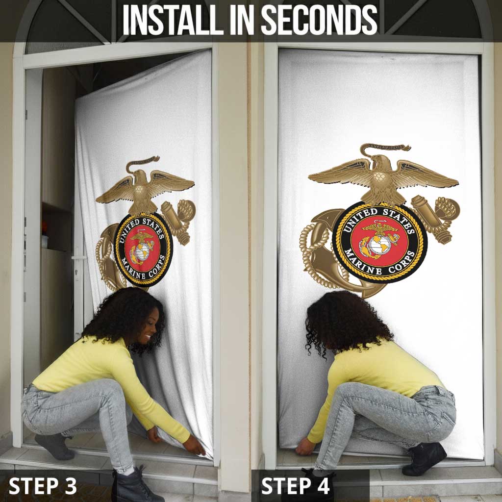 Montford Point Marines Door Cover The Right To Fight - White