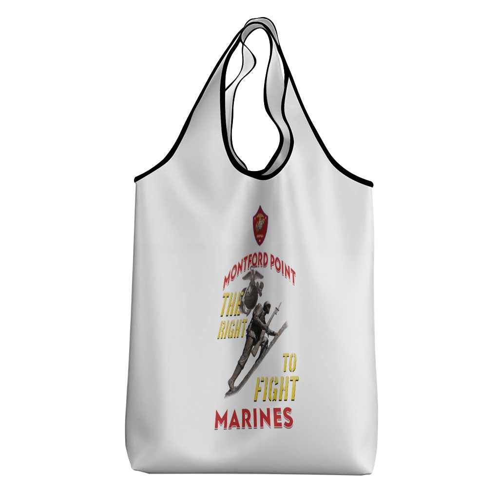 African American Heroes Grocery Bag Montford Point Marines - White - African Pride