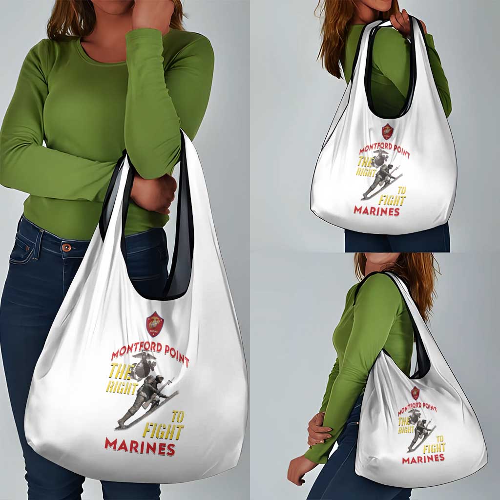 African American Heroes Grocery Bag Montford Point Marines - White - African Pride