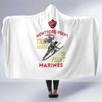 African American Heroes Hooded Blanket Montford Point Marines - White - African Pride