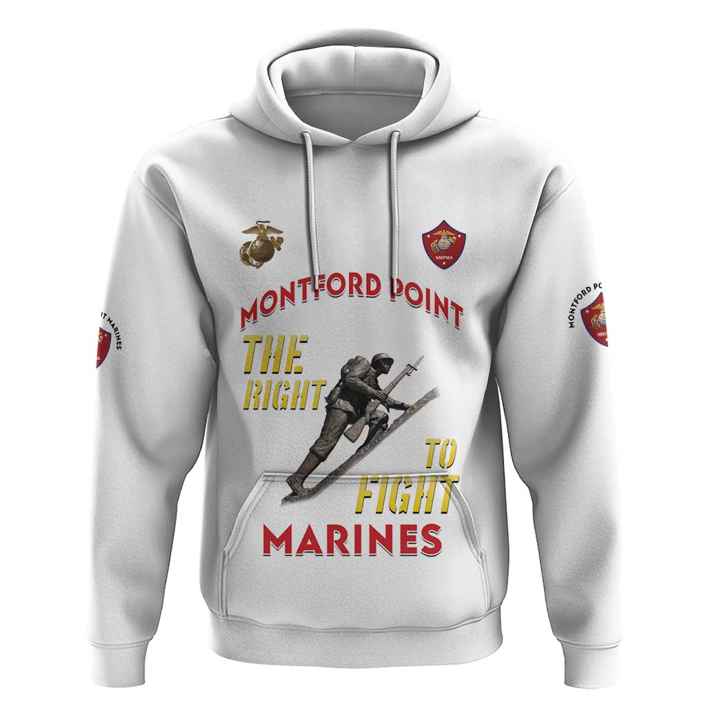 African American Heroes Hoodie Montford Point Marines - White - African Pride