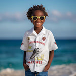 African American Heroes Kid Hawaiian Shirt Montford Point Marines - White - African Pride