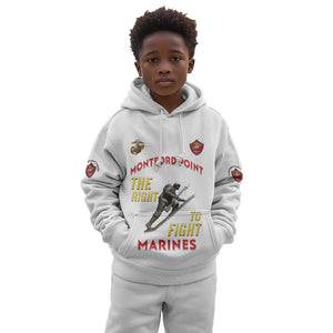 African American Heroes Kid Hoodie Montford Point Marines - White - African Pride