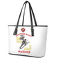 African American Heroes Leather Tote Bag Montford Point Marines - White - African Pride