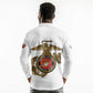 African American Heroes Long Sleeve Polo Shirt Montford Point Marines - White - African Pride