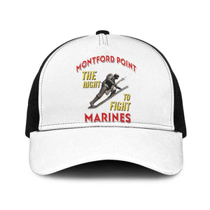 Montford Point Marines Mesh Trucker Cap The Right To Fight - White - African Pride