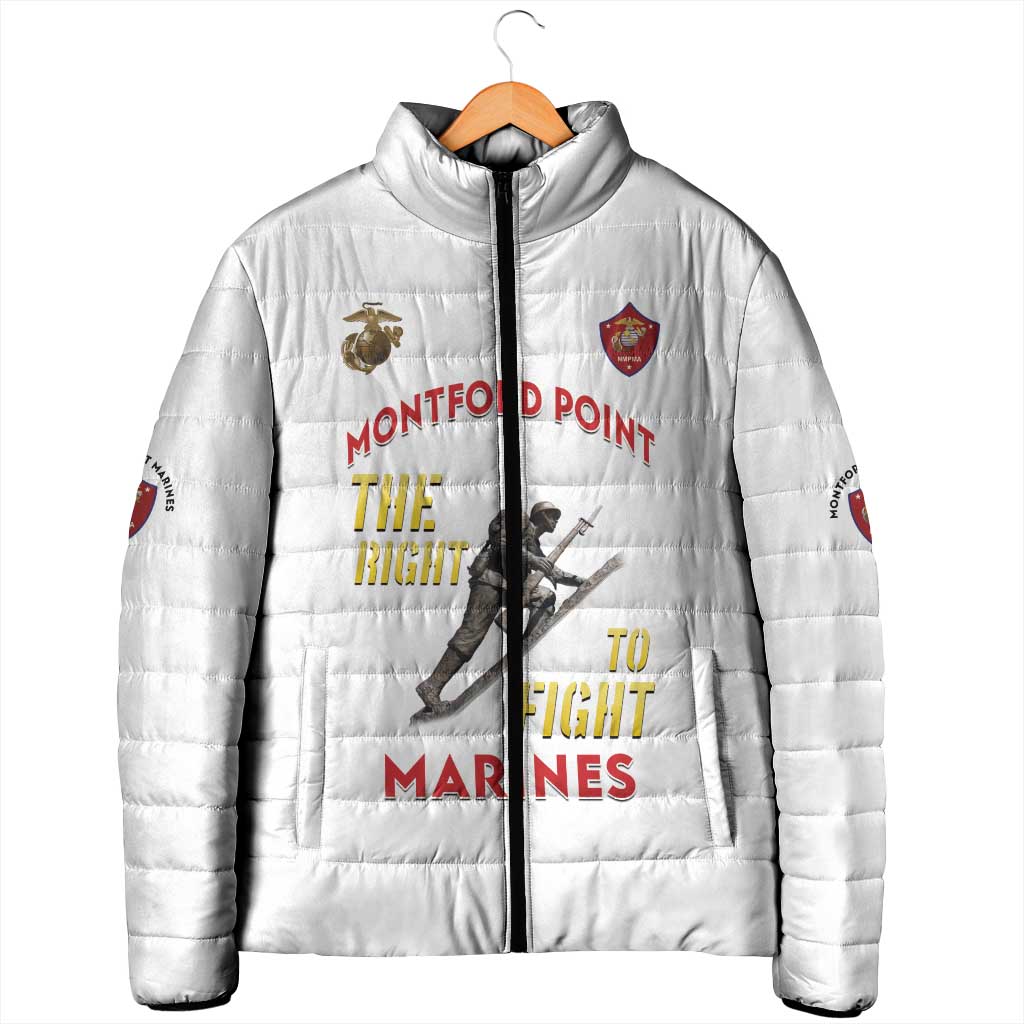 Montford Point Marines Padded Jacket The Right To Fight - White