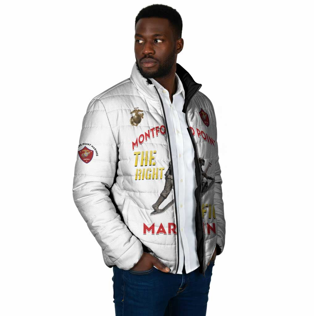 Montford Point Marines Padded Jacket The Right To Fight - White