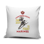 Montford Point Marines Pillow Cover The Right To Fight - White