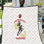 African American Heroes Quilt Montford Point Marines - White - African Pride