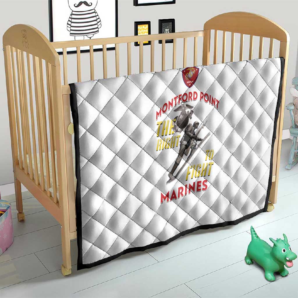 African American Heroes Quilt Montford Point Marines - White - African Pride