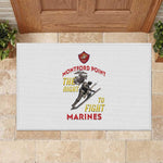African American Heroes Rubber Doormat Montford Point Marines - White - African Pride