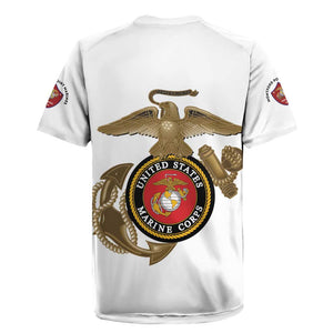 African American Heroes Rugby Jersey Montford Point Marines - White - African Pride