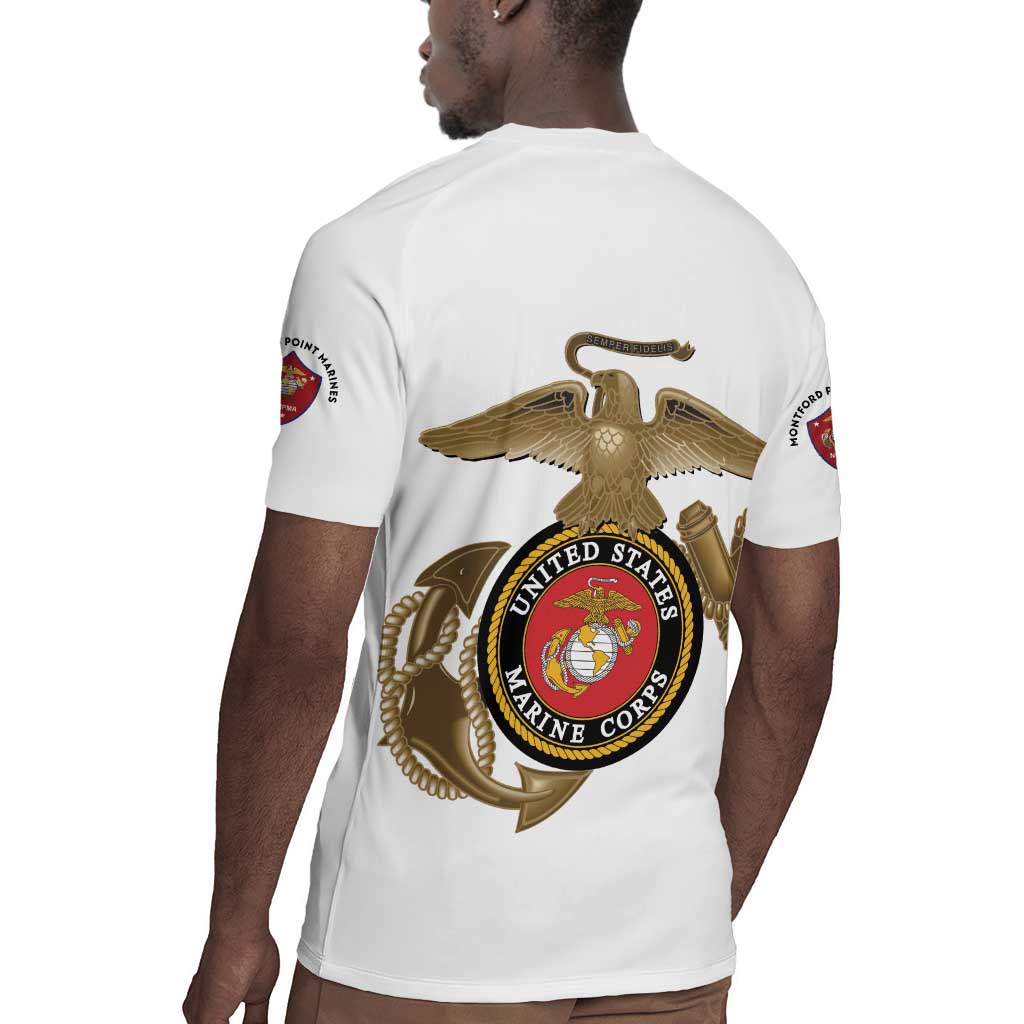African American Heroes Rugby Jersey Montford Point Marines - White - African Pride