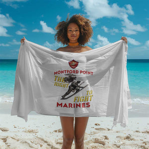 African American Heroes Sarong Montford Point Marines - White - African Pride
