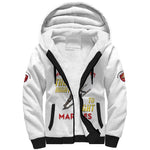 African American Heroes Sherpa Hoodie Montford Point Marines - White - African Pride
