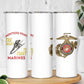 African American Heroes Skinny Tumbler Montford Point Marines - White - African Pride