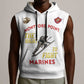 African American Heroes Sleeveless Hoodie Montford Point Marines - White - African Pride
