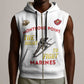 African American Heroes Sleeveless Zip Hoodie Montford Point Marines - White - African Pride