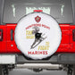African American Heroes Spare Tire Cover Montford Point Marines - White - African Pride