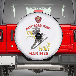African American Heroes Spare Tire Cover Montford Point Marines - White - African Pride