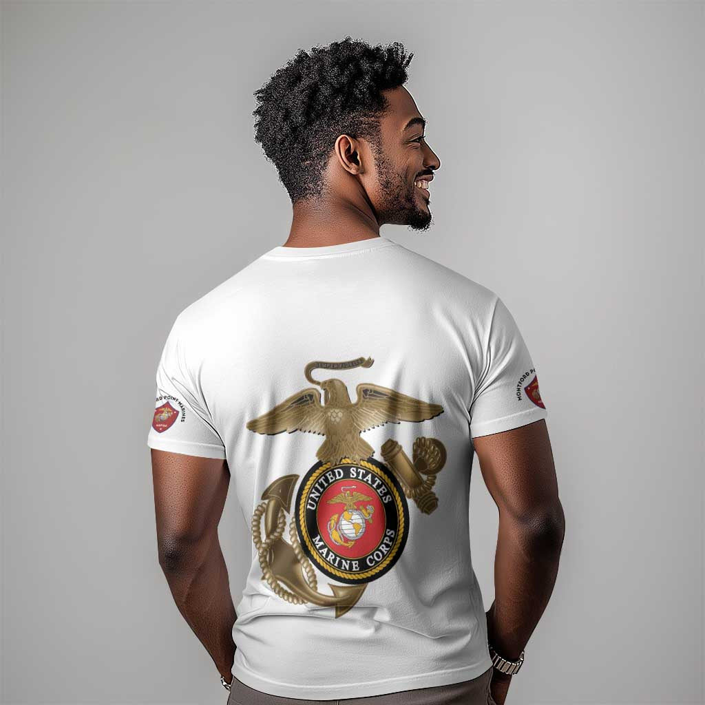 African American Heroes T shirt Montford Point Marines - White - African Pride