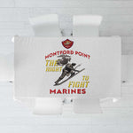 African American Heroes Tablecloth Montford Point Marines - White - African Pride
