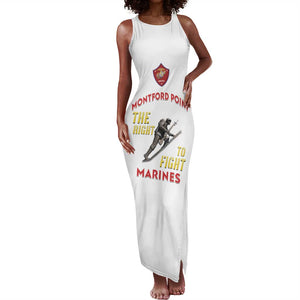 African American Heroes Tank Maxi Dress Montford Point Marines - White - African Pride