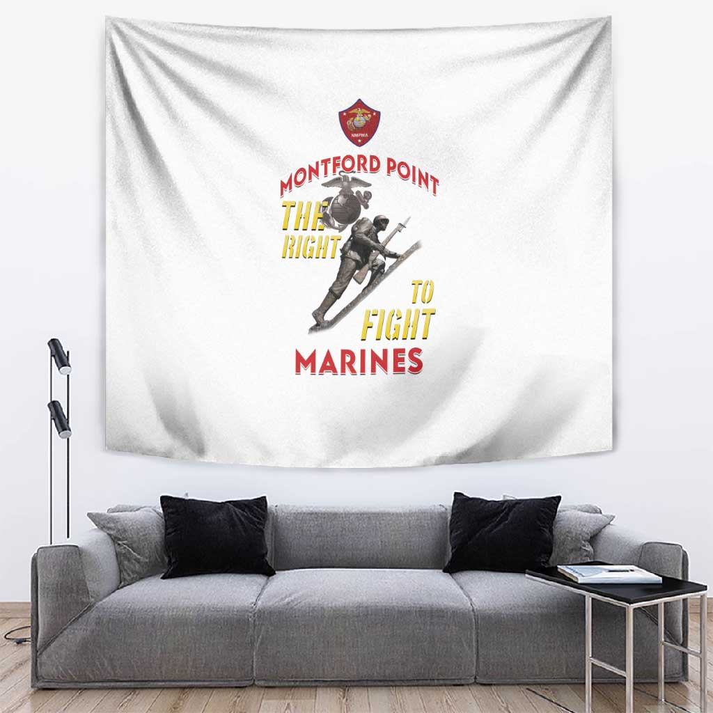 African American Heroes Tapestry Montford Point Marines - White - African Pride