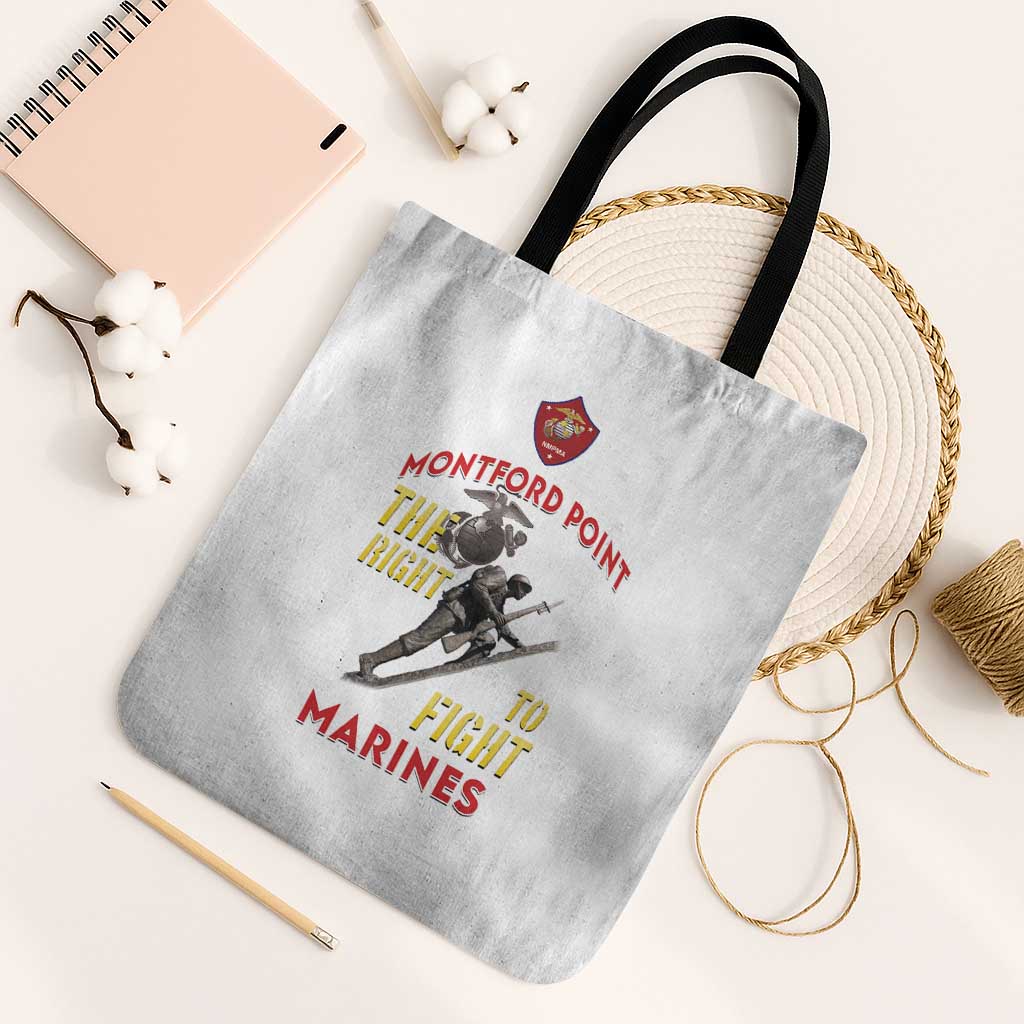 Montford Point Marines Tote Bag The Right To Fight - White