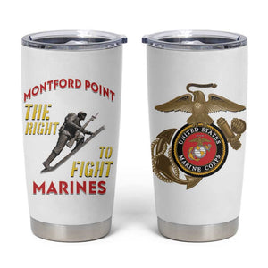 African American Heroes Tumbler Cup Montford Point Marines - White - African Pride