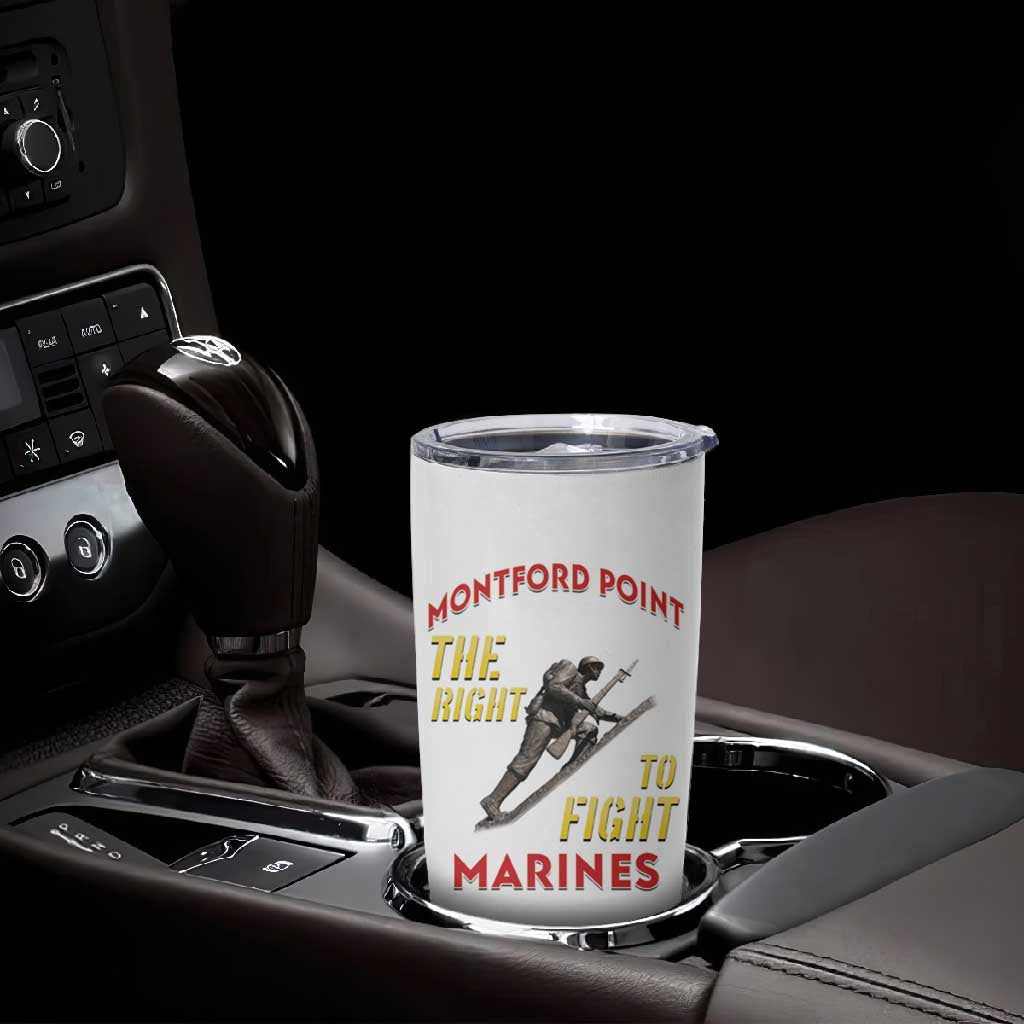 African American Heroes Tumbler Cup Montford Point Marines - White - African Pride