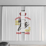 African American Heroes Window Curtain Montford Point Marines - White - African Pride