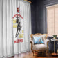 African American Heroes Window Curtain Montford Point Marines - White - African Pride