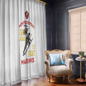 African American Heroes Window Curtain Montford Point Marines - White - African Pride