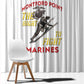 African American Heroes Window Curtain Montford Point Marines - White - African Pride
