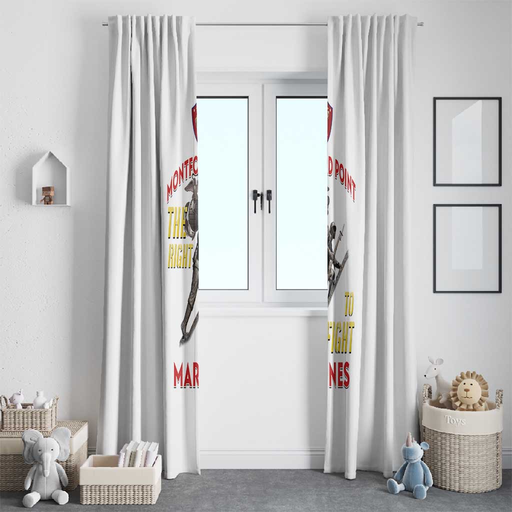 African American Heroes Window Curtain Montford Point Marines - White - African Pride