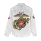 African American Heroes Women Casual Shirt Montford Point Marines - White - African Pride