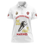 African American Heroes Women Polo Shirt Montford Point Marines - White - African Pride