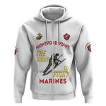 African American Heroes Zip Hoodie Montford Point Marines - White - African Pride