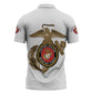 Montford Point Marines Zipper Polo Shirt The Right To Fight - White
