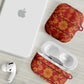 Lesotho Seanamarena Kharetsa Royal Red AirPods Case Basotho Traditional Blanket Style