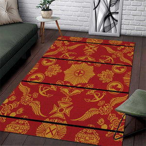 Basotho Blanket Area Rug Lesotho Seanamarena Kharetsa Royal Red - African Pride