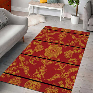 Basotho Blanket Area Rug Lesotho Seanamarena Kharetsa Royal Red - African Pride