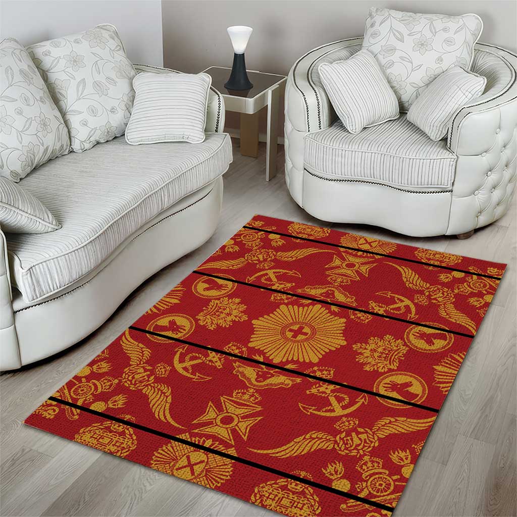 Basotho Blanket Area Rug Lesotho Seanamarena Kharetsa Royal Red - African Pride