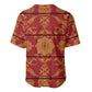 Basotho Blanket Baseball Jersey Lesotho Seanamarena Kharetsa Royal Red - African Pride
