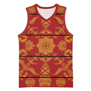 Basotho Blanket Basketball Jersey Lesotho Seanamarena Kharetsa Royal Red - African Pride